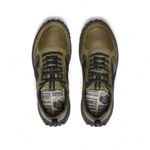 Men's KS86 Leather Sneaker  |  Dark Olive/Black