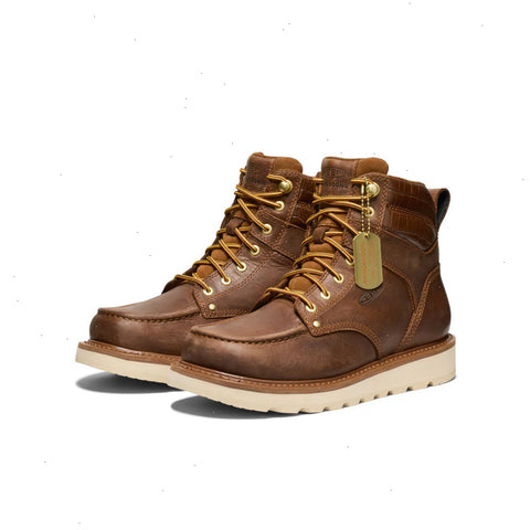 Men's Cincinnati 6" Boot (Soft Toe) x Noon Goons   |  Leather Brown/Off White