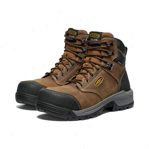 Women's Evanston 6" Waterproof Boot (Carbon Toe)  |  Bison/Black