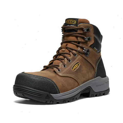 Women's Evanston 6" Waterproof Boot (Carbon Toe)  |  Bison/Black