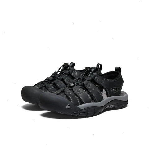 Men's Newport Leather Sandal  |  Black/Steel Grey