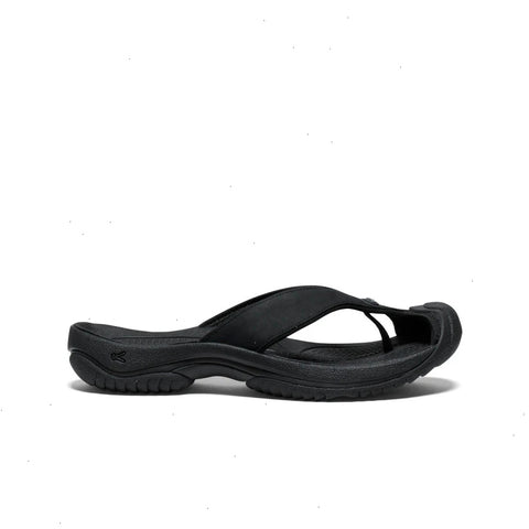 Men's Waimea Leather Flip-Flop  |  Black/Black