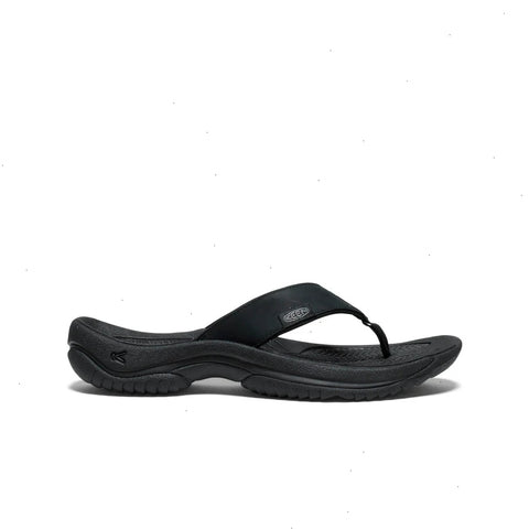 Men's Kona Leather Flip-Flop  |  Black/Steel Grey