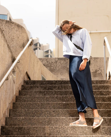 Women's Elle Backstrap Sandal  |  Faded Denim/Skyway