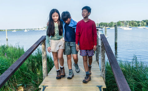 Big Kids' Targhee IV Waterproof Hiking Boot  |  Bison/Brindle