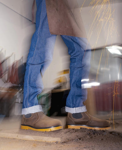 Men's San Jose Chelsea 90° Heel Boot (Aluminum Toe)  |  Cascade Brown/Gum