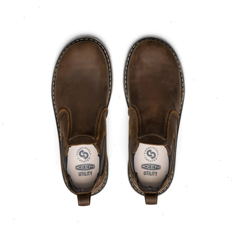 Men's San Jose Chelsea 90° Heel Boot (Aluminum Toe)  |  Cascade Brown/Gum