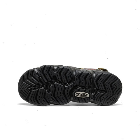 Men's Hyperport Fisherman Leather Sandal  |  Dark Olive/Black