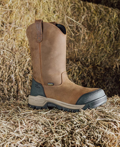 Women's Evanston Pull-On Waterproof Boot (Carbon Toe)  |  Bison/Black