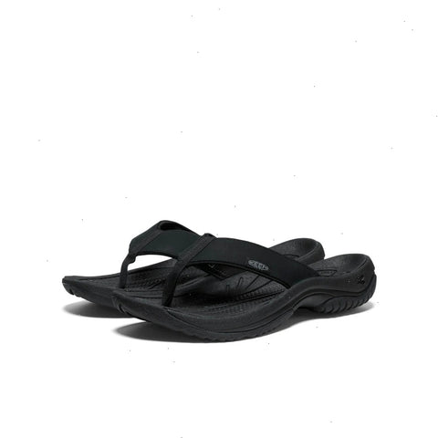 Men's Kona Leather Flip-Flop  |  Black/Steel Grey