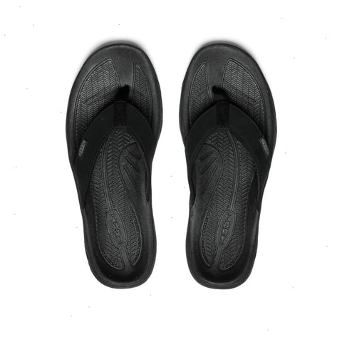 Men's Kona Leather Flip-Flop  |  Black/Steel Grey