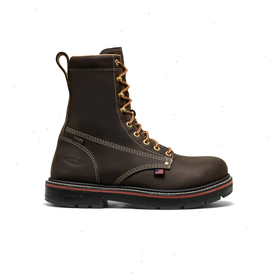 Men's Liberty 8" Waterproof 90° Heel Boot (Carbon Toe)  |  Coffee Bean/Black