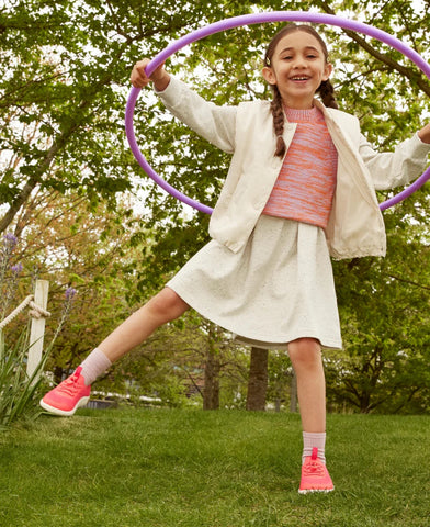 Little Kids' KNX Knit Sneaker  |  Iguana/Evening Primrose