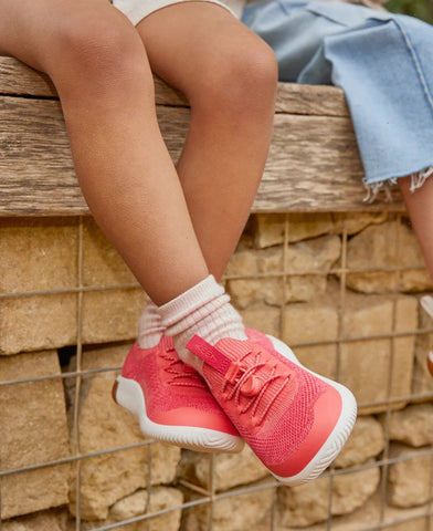 Little Kids' KNX Knit Sneaker  |  Iguana/Evening Primrose