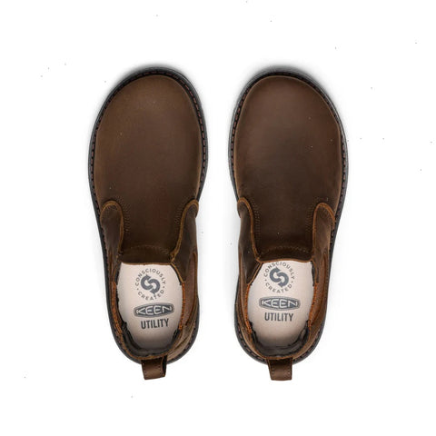 Women's San Jose Chelsea 90° Heel Boot (Aluminum Toe)  |  Cascade Brown/Black