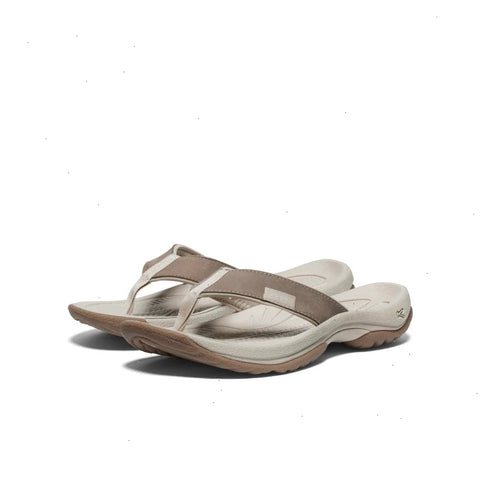 Women's Kona Leather Flip-Flop  |  Brindle/Silver Birch