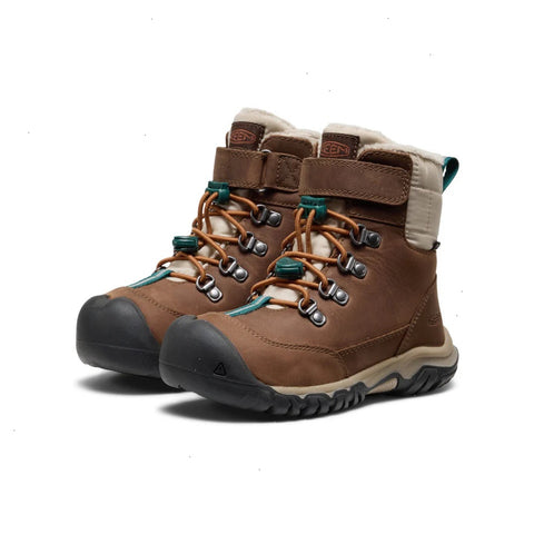 Little Kids' Kanibou Waterproof Winter Boot  |  Dark Earth/Roasted Pecan