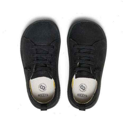 Little Kids' KNX Leather Sneaker  |  Triple Black